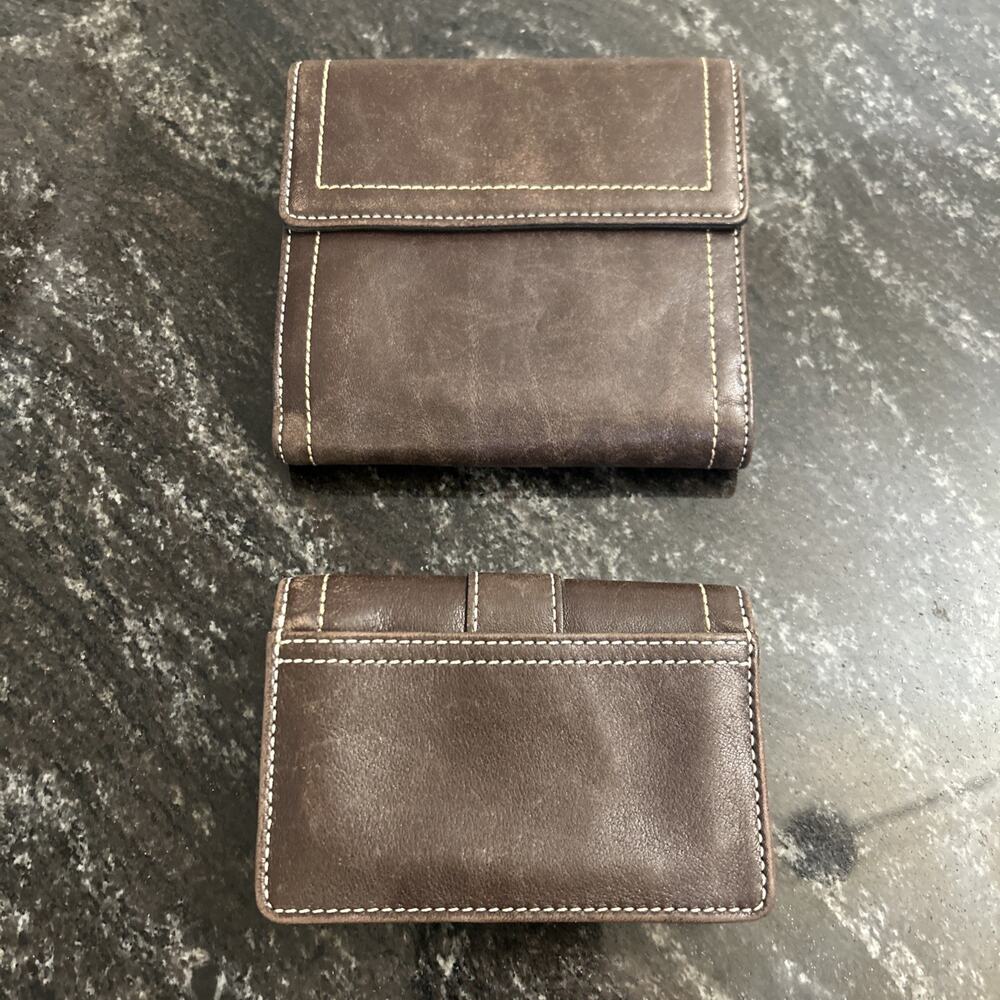 Lot of 2-Coach Signature Soho Wallet Black Leather Buckle Credit Card Coin Purse - Picture 15 of 15